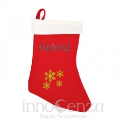 Bota de Navidad (calcetín) Personalizado con nombre bordado-SF-2