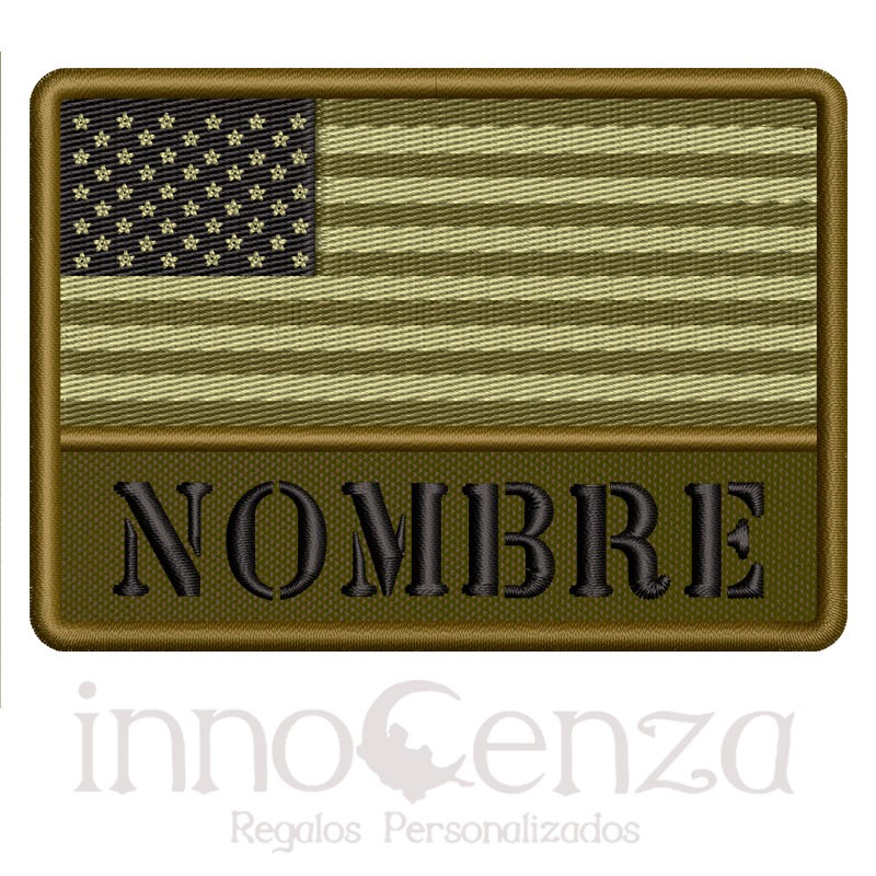 Kamao Parche personalizado con nombre militar de Estados Unidos, parche de  bandera estadounidense de 3 pulgadas con texto bordado personalizado